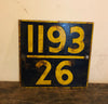 Vintage Enameled Metal Train Sign From India, 10.25" x 10.25", Antique Wall Decor, Has Hanging Holes, Train Track Marker