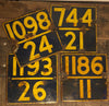 Vintage Enameled Metal Train Sign From India, 10.25" x 10.25", Antique Wall Decor, Has Hanging Holes, Train Track Marker