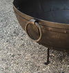 Steel Firebowl From India w/Grill Grate & Stand - Large (riveted) - Nomadic Grill + Home - 2
