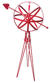 Metal Garden Sphere w/Hairpin Base - Red Finish 39" Tall - Perfect For Climbing Plants (#1323-R) - Nomadic Grill + Home - 1
