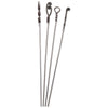 Stainless Steel Kebab Skewers With Beautiful Hand Forged Ends - 18" Overall Length, Made In India (2028set) - Nomadic Grill + Home - 1