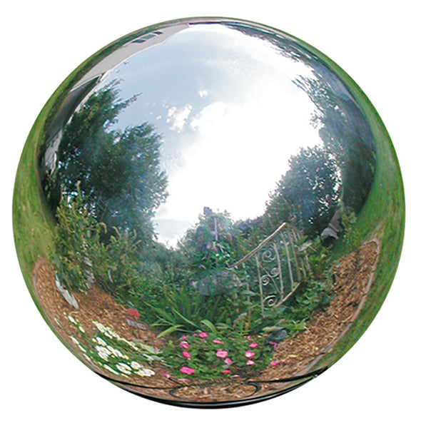 Stainless Steel Gazing Globes - reflective modern decor for indoor / outdoor use - Nomadic Grill + Home