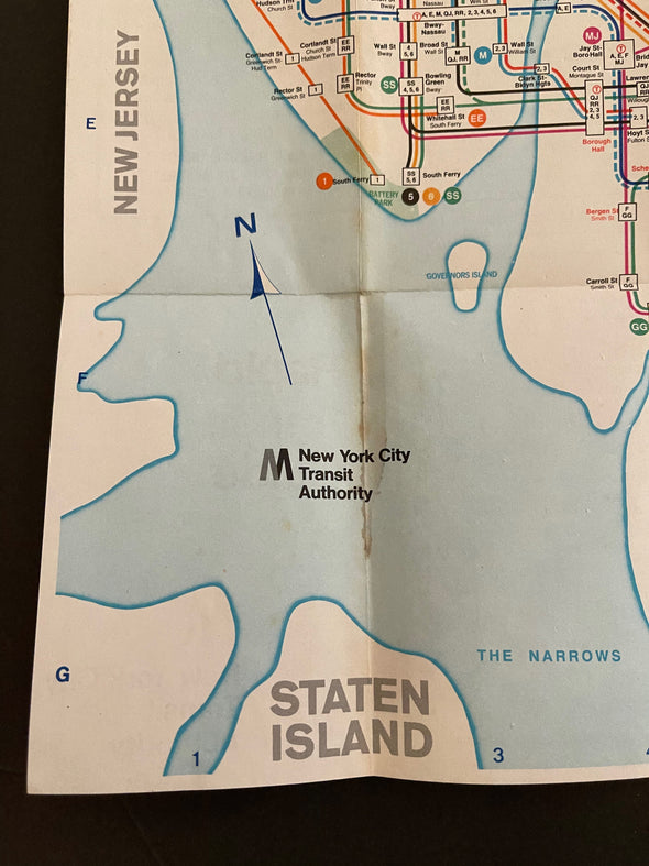 Vintage New York Rapid Transit Guide Subway Folding Map From 1968, Authentic Piece Of Ephemera 15 1/2" x 19"