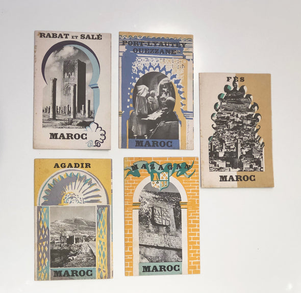 Lot of 5 Moroccan Tourism Booklets From 1952, Beautiful Quality Printed in Paris, Global Travel Ephemera SOLD OUT