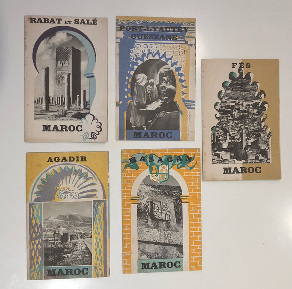 Lot of 5 Moroccan Tourism Booklets From 1952, Beautiful Quality Printed in Paris, Global Travel Ephemera SOLD OUT