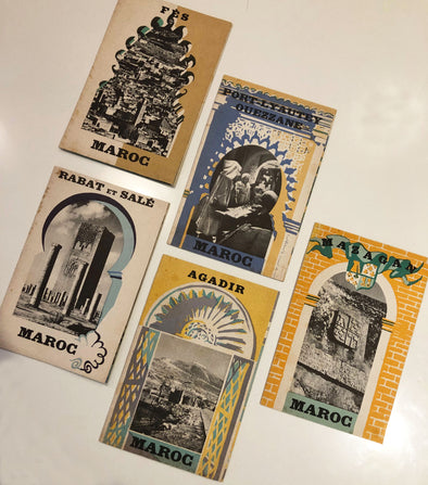 Lot of 5 Moroccan Tourism Booklets From 1952, Beautiful Quality Printed in Paris, Global Travel Ephemera SOLD OUT