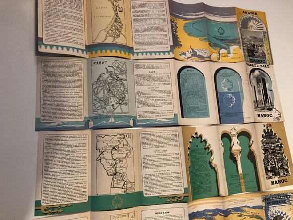 Lot of 5 Moroccan Tourism Booklets From 1952, Beautiful Quality Printed in Paris, Global Travel Ephemera SOLD OUT