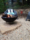 Steel Firebowl / Fire Pit From India W/ Grill Grate and Stand - Medium, Stamped - Nomadic Grill + Home - 10