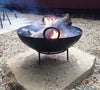 Steel Firebowl / Fire Pit From India W/ Grill Grate and Stand - Medium, Stamped - Nomadic Grill + Home - 1