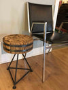 Wood & Steel Bench / Stool / Side Table - made from salvaged wood - Nomadic Grill + Home - 2