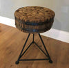 Wood & Steel Bench / Stool / Side Table - made from salvaged wood - Nomadic Grill + Home - 1