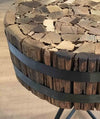Wood & Steel Bench / Stool / Side Table - made from salvaged wood - Nomadic Grill + Home - 5