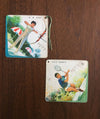 Vintage Set of 2 Calendar Card From 1977 China - Badminton and Archery themed cards, Authentic, Antique Stationary Cards (ccc04)