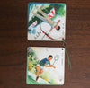 Vintage Set of 2 Calendar Card From 1977 China - Badminton and Archery themed cards, Authentic, Antique Stationary Cards (ccc04)