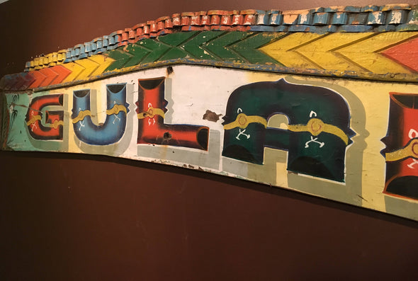 Indian Truck Art, Handpainted Wood Panel From Old Indian Semi Truck. Vintage, Vibrant Typography, 1 Of A Kind Wall Art SOLD OUT