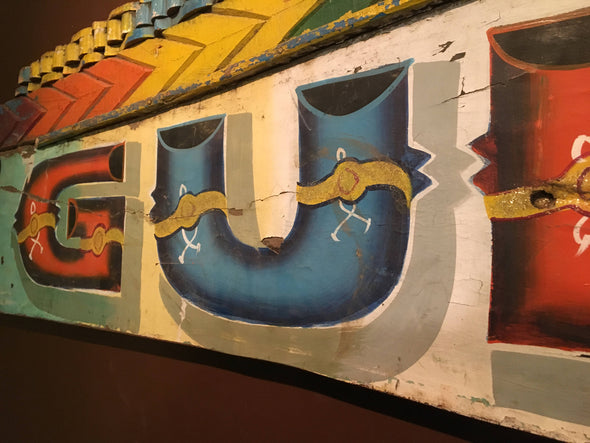Indian Truck Art, Handpainted Wood Panel From Old Indian Semi Truck. Vintage, Vibrant Typography, 1 Of A Kind Wall Art SOLD OUT