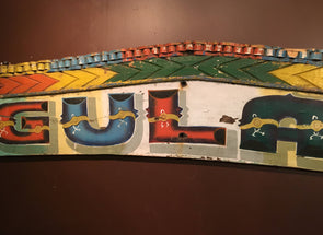 Indian Truck Art, Handpainted Wood Panel From Old Indian Semi Truck. Vintage, Vibrant Typography, 1 Of A Kind Wall Art SOLD OUT
