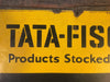 Old Metal Advertising Sign From India, TATA-FISON, Automobile, Agriculture Sign, Porcelain Enamel On Steel, 22.5" x 14 7/8", Vintage Sign