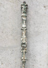 Vintage Chippy Painted Cast Iron Fence Post Garden Stake, Architectural Salvage From India SOLD OUT