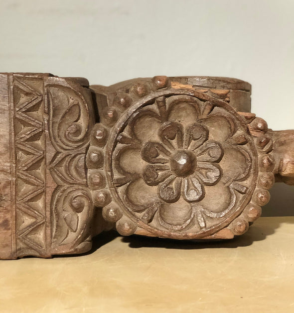 Vintage Hand Carved Wood Ornamental Architectural Salvage Piece From India, Home Decor, Decorative Object, One Of A Kind, Statement Piece