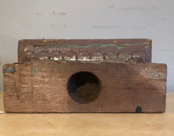 Indian Architectural Salvage Carved Wood Remnant Piece Recovered From Building, 50 - 100 Years Old, Special Price, Does Not Sit Flat