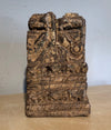 Vintage Handcarved Wood Architectural Salvage Wood Block From India, Wood carving, Indoor Outdoor Decor, Plant, Candle Stand, Bookend