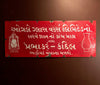 Old Enameled Metal Advertising Sign From India for Glass Company Unique Wall Decor 30" wide x 11 7/8" ht Gujrati typography Unique For Home