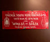 Old Enameled Metal Advertising Sign From India for Glass Company Unique Wall Decor 30" wide x 11 7/8" ht Gujrati typography Unique For Home