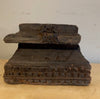 Vintage Carved Wood Architectural Salvage Base From India Perfect As Candle Stand Plant Stand Garden Art 50 - 100+ Years Old, Special Cost